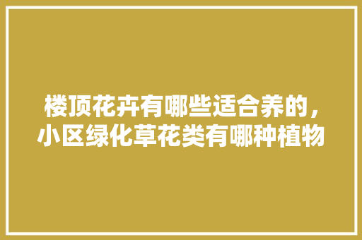 楼顶花卉有哪些适合养的，小区绿化草花类有哪种植物。