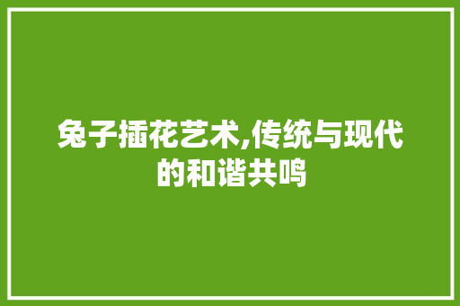 兔子插花艺术,传统与现代的和谐共鸣