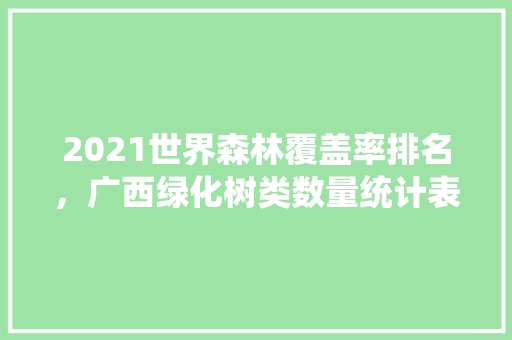 2021世界森林覆盖率排名，广西绿化树类数量统计表。