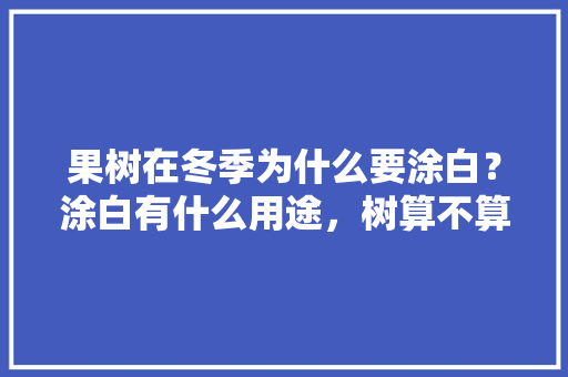 果树在冬季为什么要涂白？涂白有什么用途，树算不算绿化树类呢。