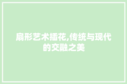 扇形艺术插花,传统与现代的交融之美
