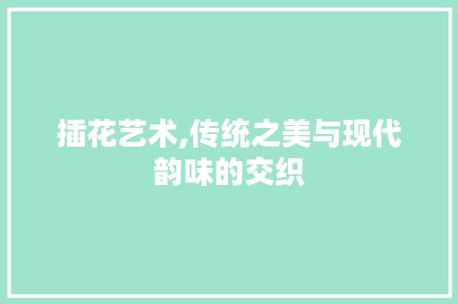插花艺术,传统之美与现代韵味的交织