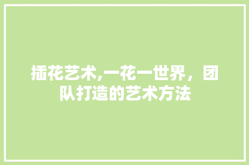插花艺术,一花一世界，团队打造的艺术方法