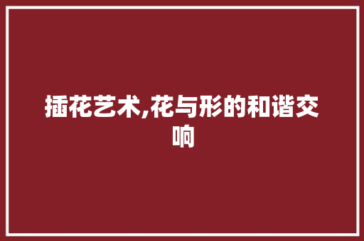 插花艺术,花与形的和谐交响