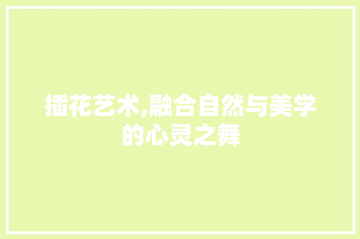 插花艺术,融合自然与美学的心灵之舞 种子类