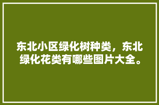 东北小区绿化树种类，东北绿化花类有哪些图片大全。