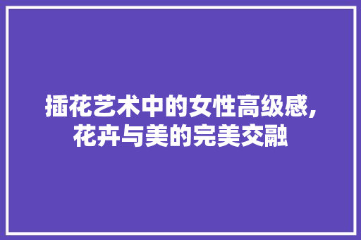 插花艺术中的女性高级感,花卉与美的完美交融