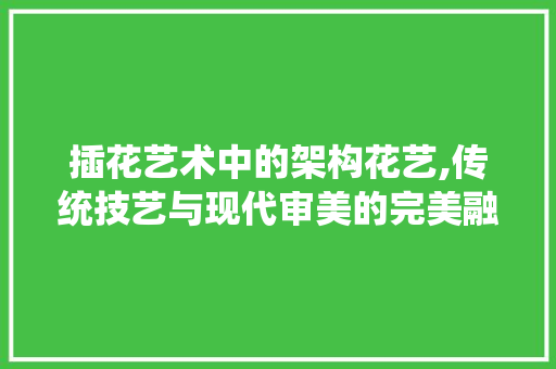 插花艺术中的架构花艺,传统技艺与现代审美的完美融合