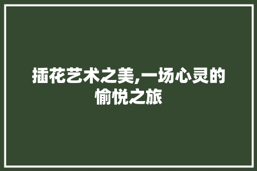 插花艺术之美,一场心灵的愉悦之旅