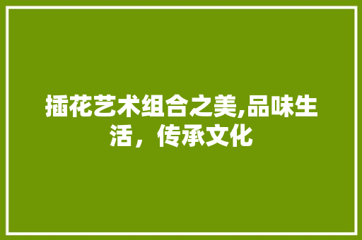 插花艺术组合之美,品味生活，传承文化 造型技术