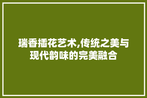 瑞香插花艺术,传统之美与现代韵味的完美融合