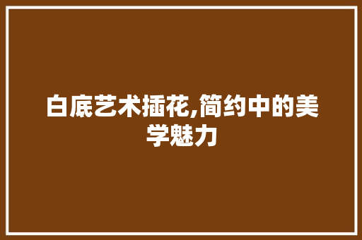 白底艺术插花,简约中的美学魅力