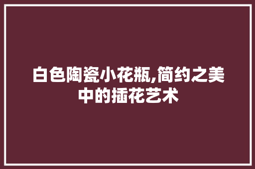 白色陶瓷小花瓶,简约之美中的插花艺术