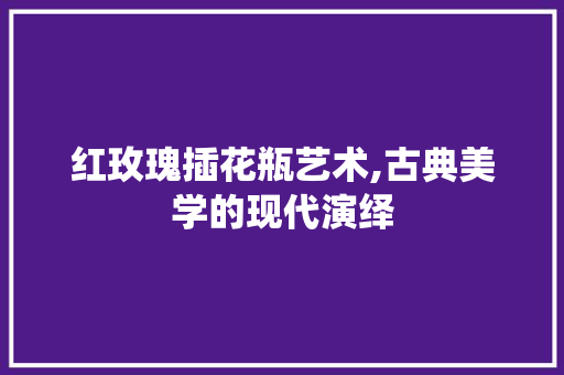红玫瑰插花瓶艺术,古典美学的现代演绎