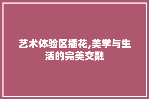 艺术体验区插花,美学与生活的完美交融 苗木百科