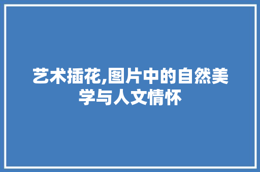 艺术插花,图片中的自然美学与人文情怀 花卉百科
