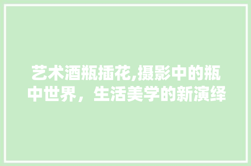 艺术酒瓶插花,摄影中的瓶中世界，生活美学的新演绎
