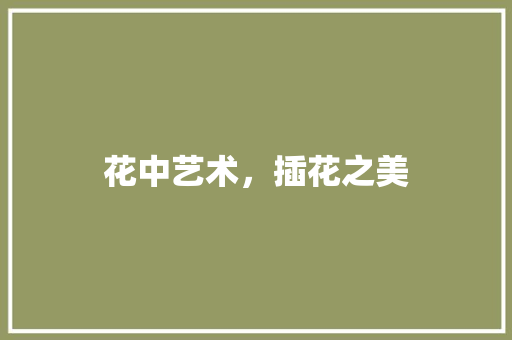 花中艺术，插花之美 果苗类
