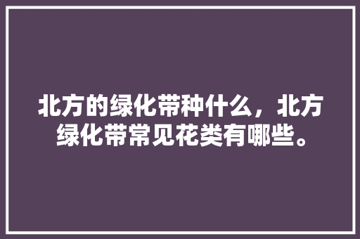 北方的绿化带种什么，北方绿化带常见花类有哪些。
