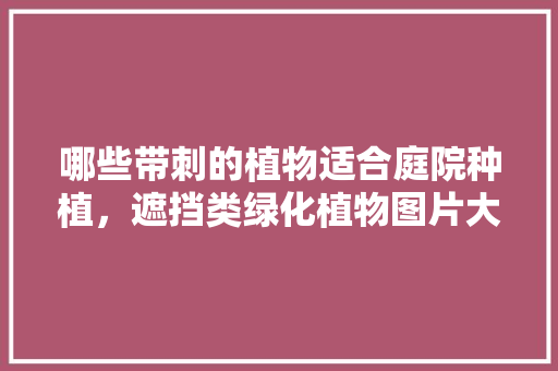 哪些带刺的植物适合庭院种植，遮挡类绿化植物图片大全大图。