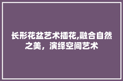 长形花盆艺术插花,融合自然之美，演绎空间艺术