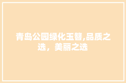 青岛公园绿化玉簪,品质之选，美丽之选