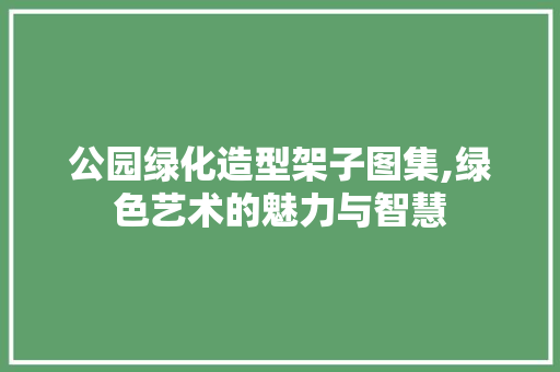 公园绿化造型架子图集,绿色艺术的魅力与智慧