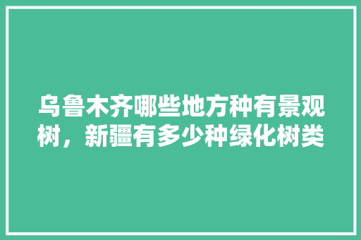 乌鲁木齐哪些地方种有景观树，新疆有多少种绿化树类名称。