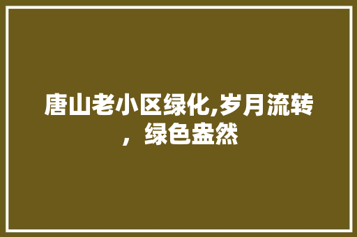 唐山老小区绿化,岁月流转，绿色盎然