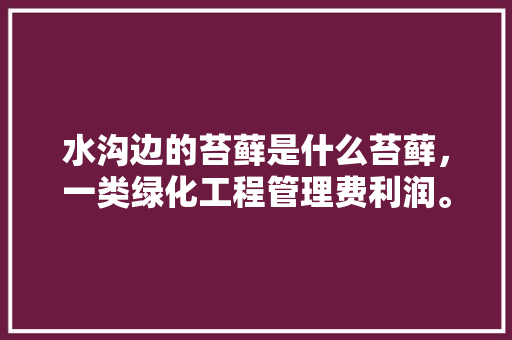 水沟边的苔藓是什么苔藓，一类绿化工程管理费利润。