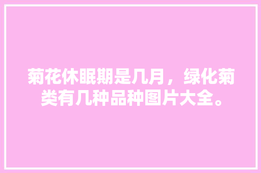 菊花休眠期是几月，绿化菊类有几种品种图片大全。