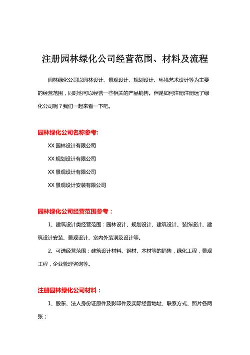 园林公司经营项目有哪些，绿化类公司经营范围有哪些。